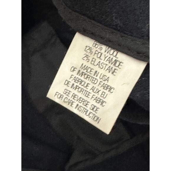 Theory Womens Navy Blue Pinstripe‎ Wool Blend Pencil Skirt Size 4 Office Career - Picture 5 of 6